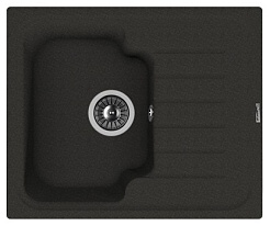 Florentina Мойка гранитная Таис 615 с крылом черный – фотография-1