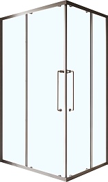Cezares Душевой уголок Relax 304 RELAX-304-AH-2-120/90-C-GM 120x90 профиль оружейная сталь стекло прозрачное – фотография-1