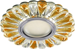 Feron Светильник встраиваемый CD901 с LED-подсветкой, прозрачный/коричневый – фотография-1