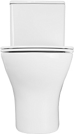 Azario Унитаз-моноблок Terni AZ-8618 безободковый с бачком с сиденьем микролифт белый – фотография-4