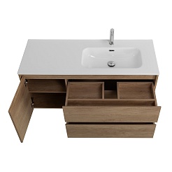 BelBagno Тумба с раковиной Kraft 120 R подвесная Rovere Nebrasca Nature – фотография-10