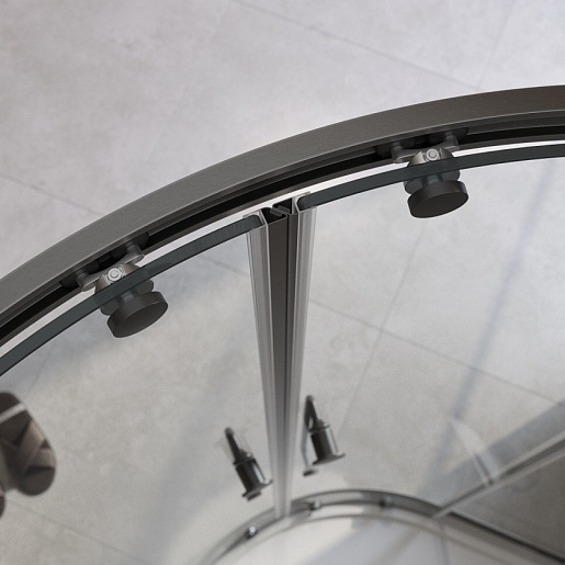 Cezares Душевой уголок Relax 304 RELAX-304-RH-2-120/90-C-GM 120x90 профиль оружейная сталь стекло прозрачное – картинка-5