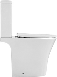 Azario Унитаз-компакт Vise AZ-1343BT безободковый с бачком с сиденьем микролифт белый – фотография-5