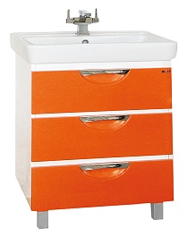 Misty Тумба для умывальника Жасмин 70 оранжевая, пленка – фотография-1