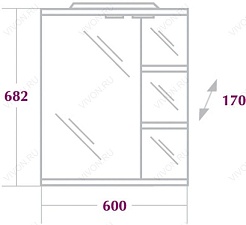 Onika Зеркало для ванной Коралл 60.01 R – фотография-5