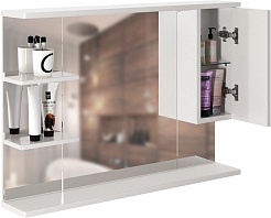 Mixline Зеркало-шкаф Этьен 100 R белый – фотография-2