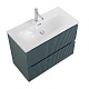 BelBagno Тумба с раковиной Uno mini 80 подвесная Голубой матовый с раковиной BB-8099-3-80 – картинка-17