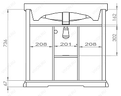 Aquanet Тумба с раковиной Лагуна 75 – фотография-5