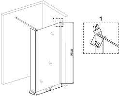 Niagara Душевая перегородка Nova NG-684-11BLACK – фотография-4