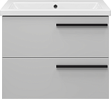 Misty Тумба с раковиной Ненси 70 подвесная серая матовая