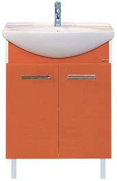 Misty Тумба с раковиной Джулия 65 оранжевая – фотография-1