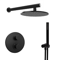 Paini Смеситель для ванны и душа Cox 78PZSET26911THSH с термостатом, черный брашированный PVD