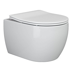 Ceramicanova Подвесной унитаз Play Rimless с шумоизоляционной панелью CN1000 с системой инсталляции Envision кнопка Round хром матовый – фотография-8