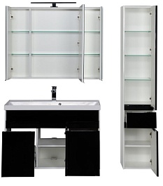 Aquanet Мебель для ванной "Латина 100" черная (181090) – фотография-7