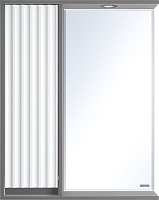 Brevita Зеркальный шкаф Balaton 65 L серый/белый