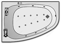 Kolpa San  Комплект гидро-аэромассажа Kolpa San Chad Superior (массаж: боковой, аэромассаж) – фотография-1