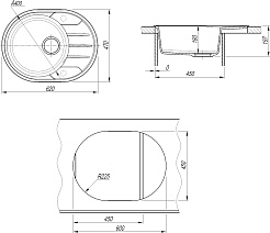 Dr. Gans Мойка кухонная Лиана 620 белая – фотография-4