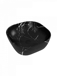 Teymi Накладная мебельная раковина Solli 41 artceramic мрамор чёрный матовый T50383 – фотография-8