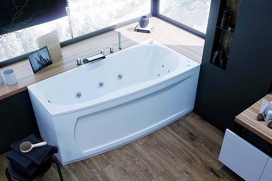 Aquatek Акриловая ванна Пандора 160x75 R с экраном – картинка-3