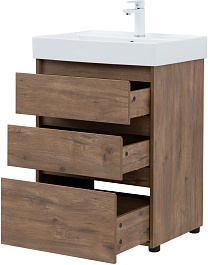 Aquanet Тумба с раковиной Nova Lite 60 дуб рустикальный – фотография-8