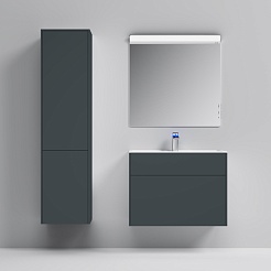 Am.Pm Тумба с раковиной Inspire 2.0 80 графит матовый – фотография-8