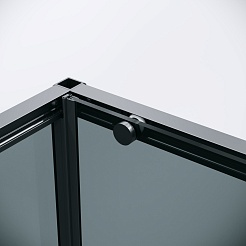 Grossman  Душевой уголок Galaxy 140x90x195 профиль черный матовый стекло тонированное – фотография-4