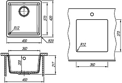 Florentina Мойка кухонная Вега 360 грей – фотография-4