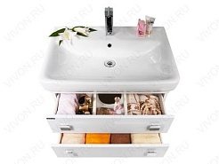 Водолей Мебель для ванной Квадро 80 дуб – фотография-4