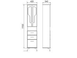 Атолл Шкаф-пенал "Барселона" rame – фотография-5