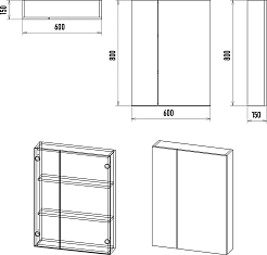 Misty Мебель для ванной Мира 65 белая матовая – фотография-17