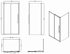 Esbano Душевое ограждение ESF-108PS-GM 100/80 – фотография-3