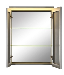 De Aqua Зеркало-шкаф для ванной Алюминиум 60 (AL 502 060 S) серебро – фотография-5
