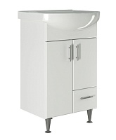 Mixline Тумба с раковиной Веста 50 белая 2 створки 1 ящик