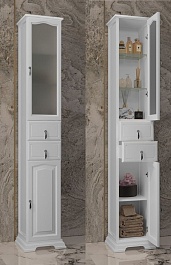 Opadiris Шкаф-пенал для ванной Риспекто 30 R белый – фотография-3