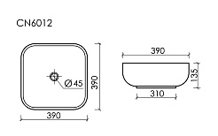 Ceramicanova Мебельная раковина Element 38 CN6012 белая – фотография-6