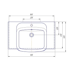 СанТа Мебель для ванной Марсель 90 подвесная – фотография-6