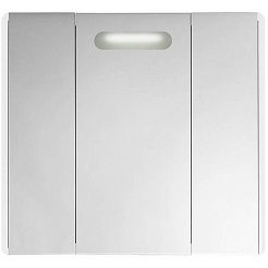 Водолей Зеркальный шкаф "Флорена 80" белый – фотография-1