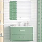 Brevita Мебель для ванной Verde 80 подвесная зеленая