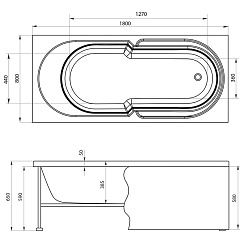 Aquanet Акриловая ванна Tea 180 – фотография-2