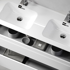 Sancos Тумба с раковиной Urban 120-2 белый глянец раковина Element 121-2 CN7004 – фотография-4