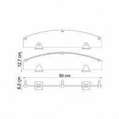 WasserKRAFT Полка стеклянная Wern K-2524 с бортиком – фотография-4