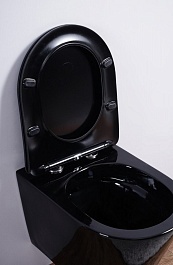 Esbano Унитаз Clavel подвесной безободковый черный – фотография-10