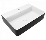 Teymi Раковина накладная в ванную Helmi 60 Duo чёрно-белый глянец T50272