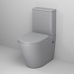 Grossman Унитаз компакт Color GR-4480GLMS светло-серый матовый – фотография-5