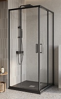 BelBagno Душевой уголок Luce 90/90 LUCE-A-2-90-C-NERO профиль матовый черный стекло прозрачное