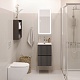 BelBagno Тумба с раковиной Uno mini 40 подвесная Темно-Серый матовый с раковиной BB-8099-3-40 – фотография-18