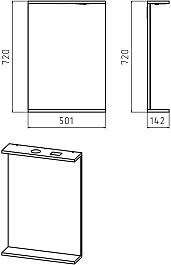 Misty Мебель для ванной Енисей 50 2 ящика белая – фотография-15