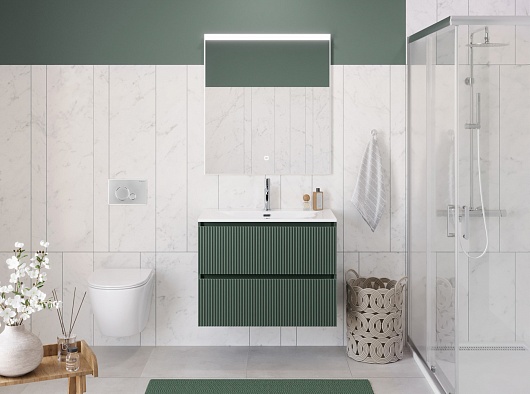 BelBagno Тумба с раковиной Uno 80 подвесная Еловый матовый с раковиной BB-8099-80 – фотография-14