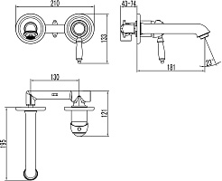 Lemark Смеситель для раковины чаши Villa LM4826C встраиваемый хром – фотография-2