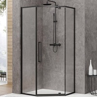 Black&White Душевой уголок Stellar Wind S875 Black 90x90